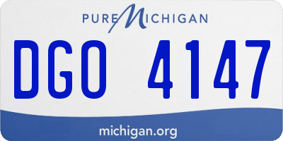MI license plate DGO4147