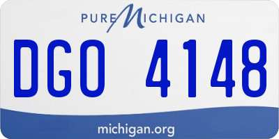 MI license plate DGO4148