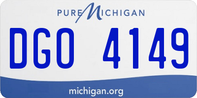 MI license plate DGO4149