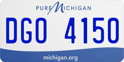 MI license plate DGO4150
