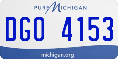 MI license plate DGO4153