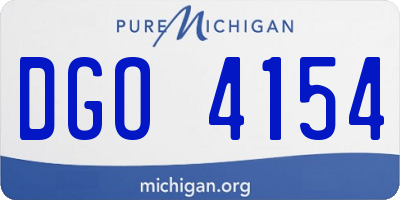 MI license plate DGO4154