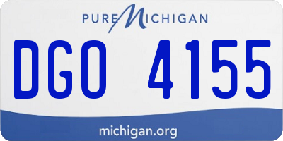 MI license plate DGO4155