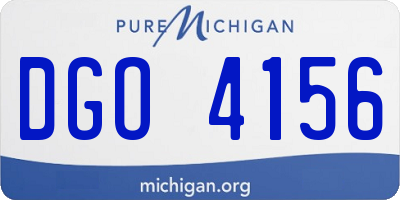 MI license plate DGO4156
