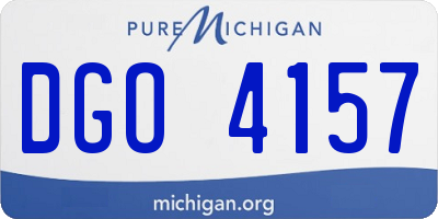 MI license plate DGO4157