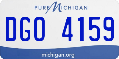 MI license plate DGO4159