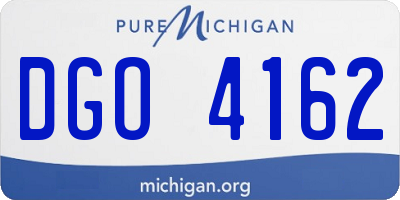MI license plate DGO4162