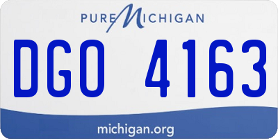 MI license plate DGO4163