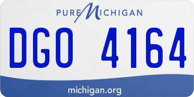 MI license plate DGO4164