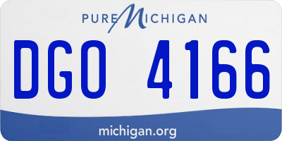 MI license plate DGO4166