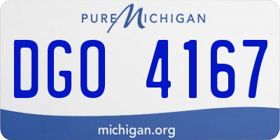MI license plate DGO4167