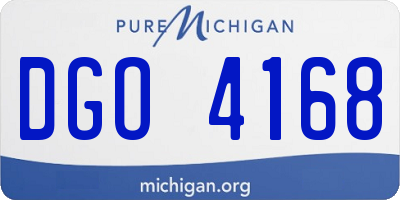 MI license plate DGO4168