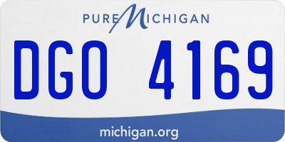 MI license plate DGO4169