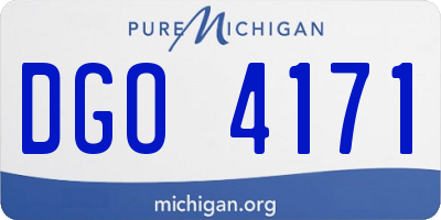 MI license plate DGO4171