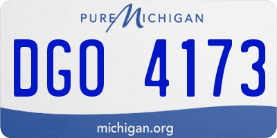 MI license plate DGO4173