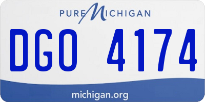 MI license plate DGO4174