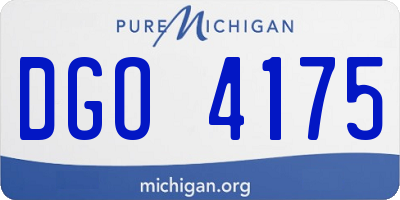 MI license plate DGO4175
