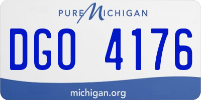 MI license plate DGO4176