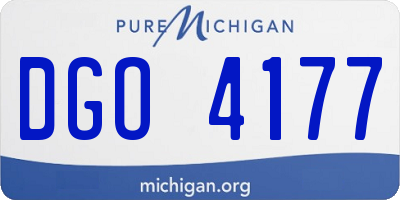 MI license plate DGO4177