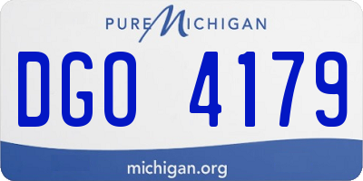 MI license plate DGO4179