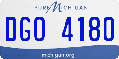 MI license plate DGO4180