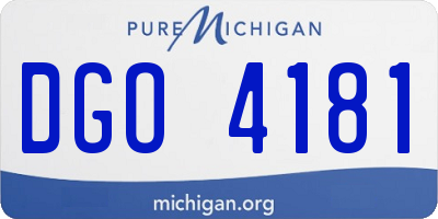 MI license plate DGO4181