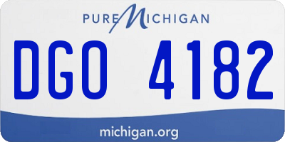 MI license plate DGO4182