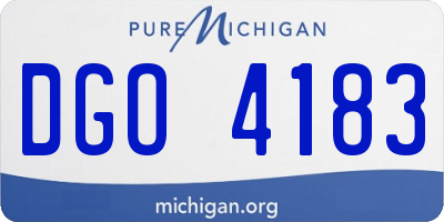 MI license plate DGO4183