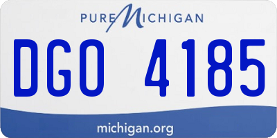MI license plate DGO4185