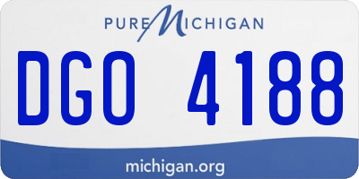 MI license plate DGO4188