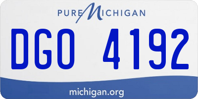 MI license plate DGO4192