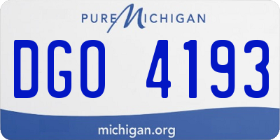 MI license plate DGO4193