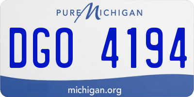 MI license plate DGO4194