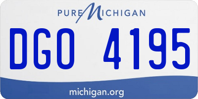 MI license plate DGO4195
