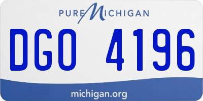 MI license plate DGO4196
