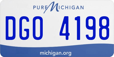 MI license plate DGO4198