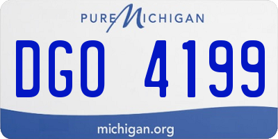 MI license plate DGO4199