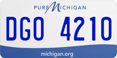MI license plate DGO4210
