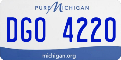 MI license plate DGO4220