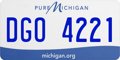 MI license plate DGO4221