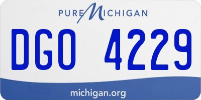 MI license plate DGO4229
