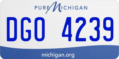 MI license plate DGO4239