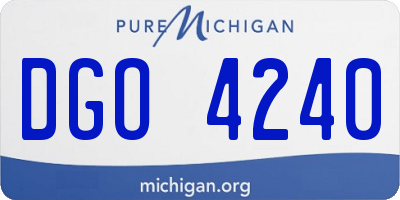 MI license plate DGO4240