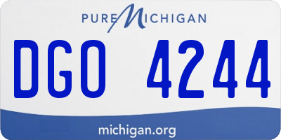 MI license plate DGO4244