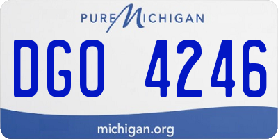 MI license plate DGO4246