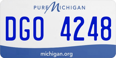 MI license plate DGO4248