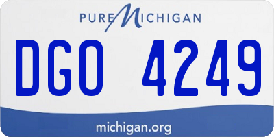 MI license plate DGO4249