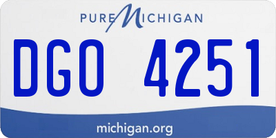 MI license plate DGO4251