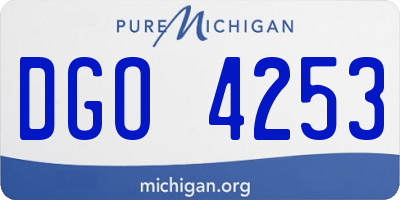 MI license plate DGO4253