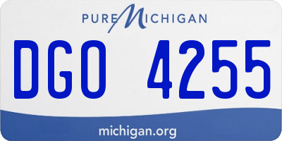 MI license plate DGO4255